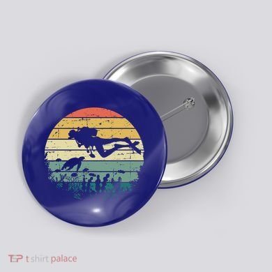 Funny Vintage Scuba Diving Dive Diver Meaningful Gift Button