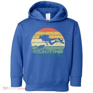 Funny Vintage Scuba Diving Dive Diver Meaningful Gift Toddler Hoodie