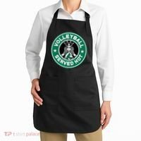 Funny Volleyball Served Hot Perfect Players Apron thumb 2