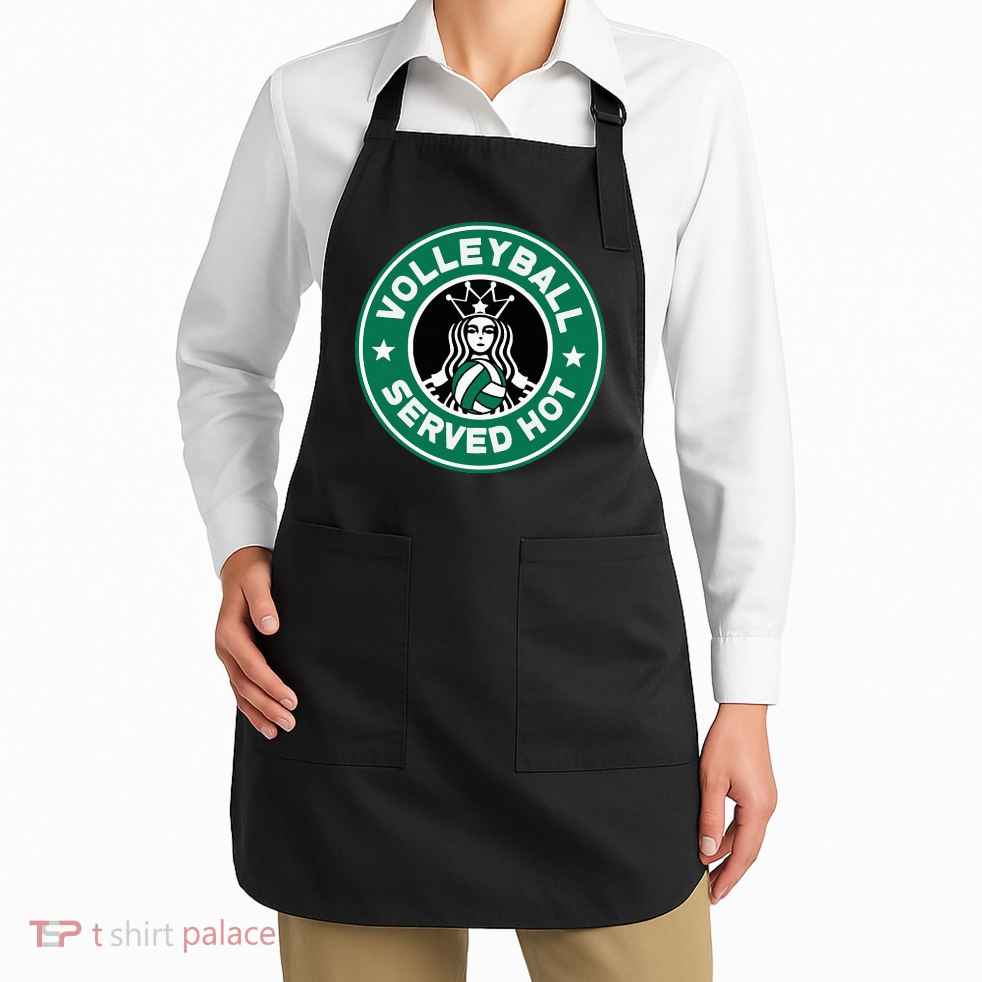 Funny Volleyball Served Hot Perfect Players Apron