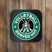 Funny Volleyball Served Hot Perfect Players Coaster thumb 0