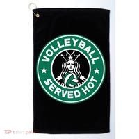 Funny Volleyball Served Hot Perfect Players Golf Towel thumb 0