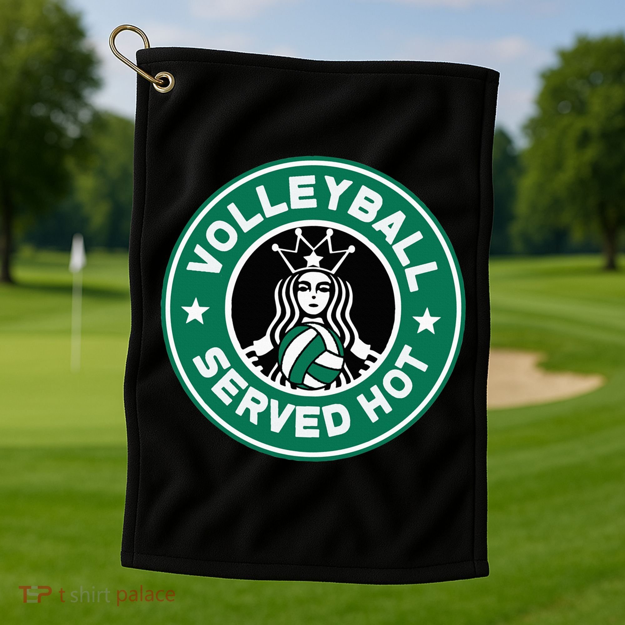 Funny Volleyball Served Hot Perfect Players Golf Towel
