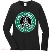 Funny Volleyball Served Hot Perfect Players Women's Long Sleeve Shirt thumb 0