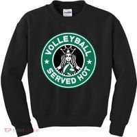 Funny Volleyball Served Hot Perfect Players Kids Sweatshirt thumb 0