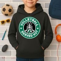 Funny Volleyball Served Hot Perfect Players Kids Hoodie thumb 2