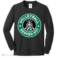 Funny Volleyball Served Hot Perfect Players Kids Long Sleeve Shirt thumb 0