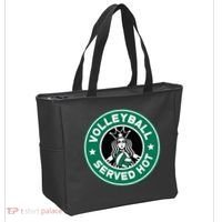Funny Volleyball Served Hot Perfect Players Tote Bag thumb 2