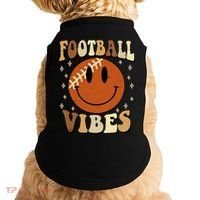 Football Vibes Smile Face Retro Doggie Tank thumb 0
