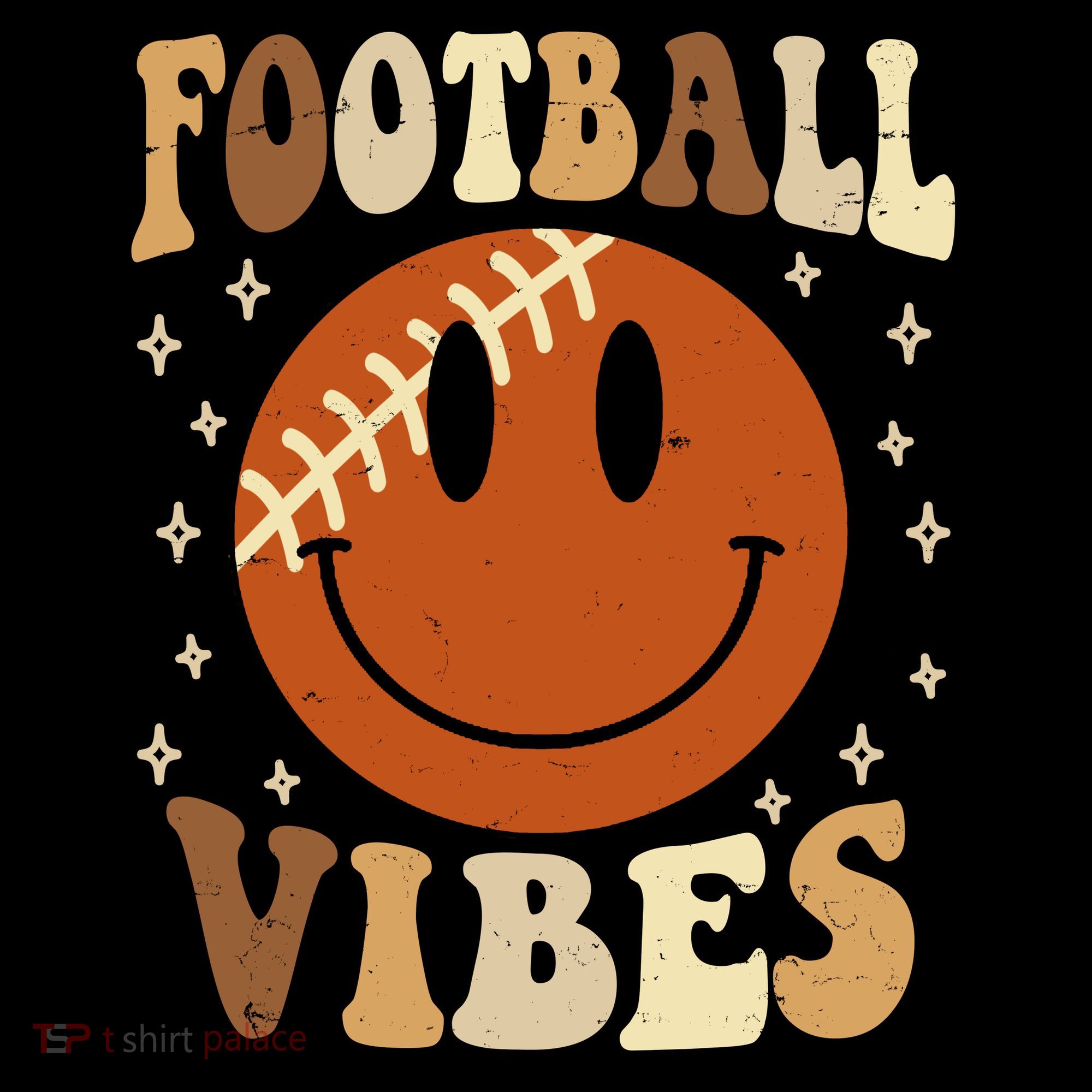 Football Vibes Smile Face Retro Women's Hoodie
