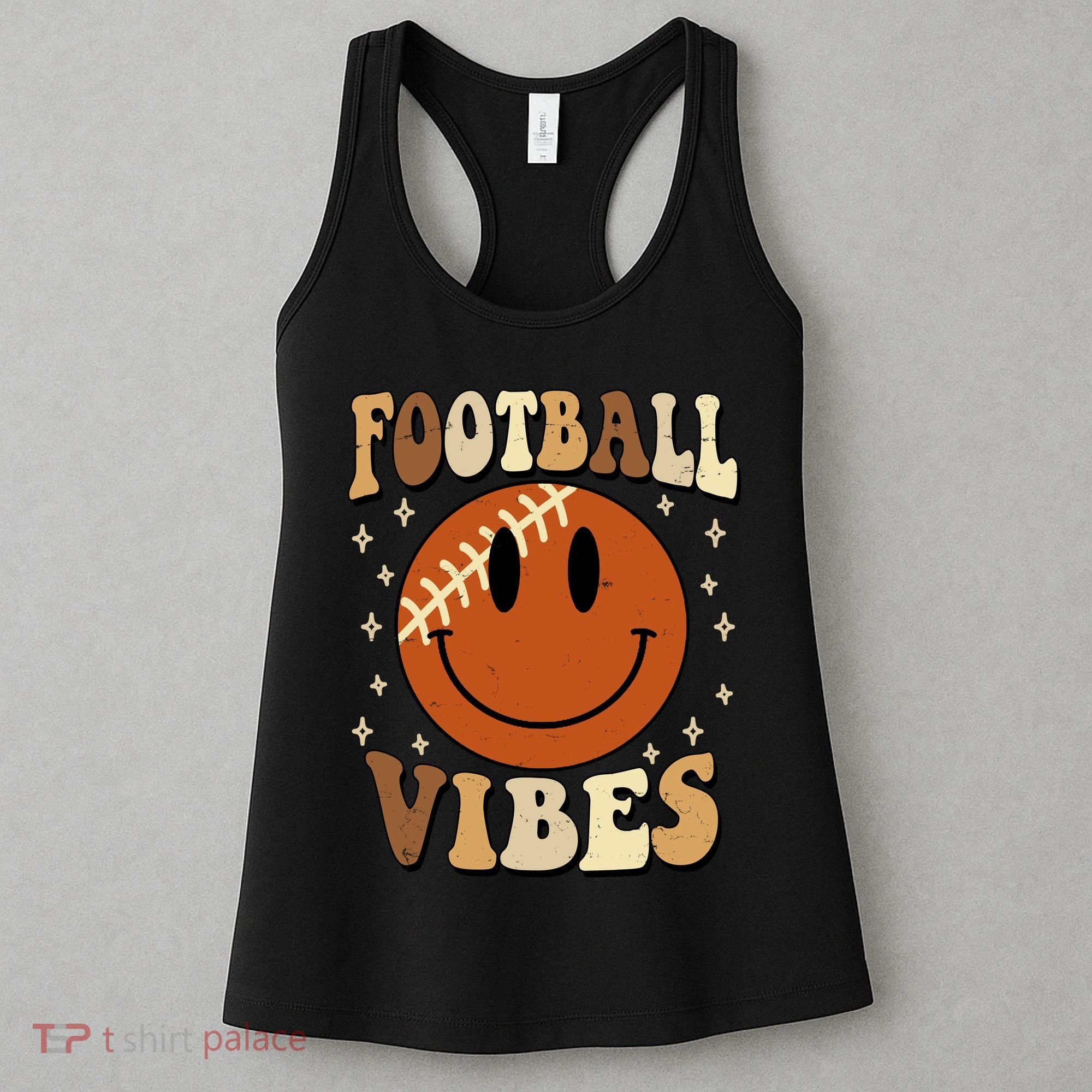 Football Vibes Smile Face Retro Women's Tank Top