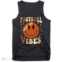 Football Vibes Smile Face Retro Tank Top thumb 0