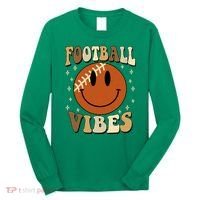 Football Vibes Smile Face Retro Long Sleeve Shirt thumb 0