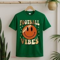 Football Vibes Smile Face Retro T-Shirt thumb 2