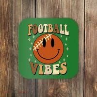 Football Vibes Smile Face Retro Coaster thumb 0