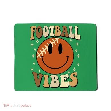 Football Vibes Smile Face Retro Mousepad