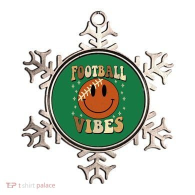 Football Vibes Smile Face Retro Ornament