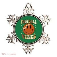 Football Vibes Smile Face Retro Ornament thumb 0
