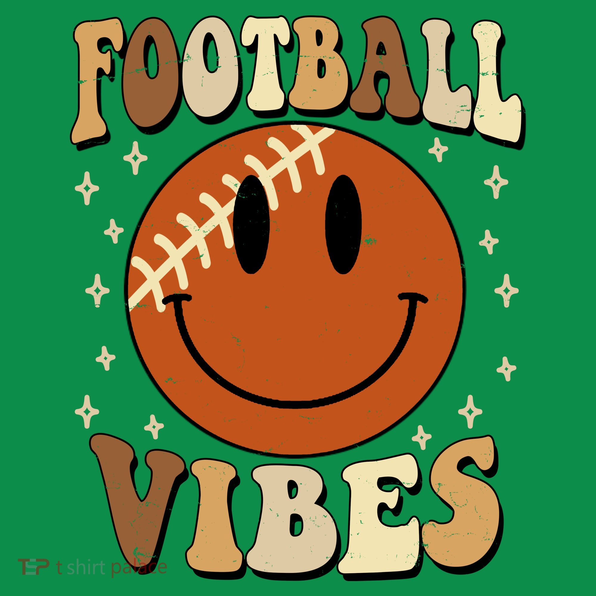 Football Vibes Smile Face Retro Baby Bodysuit