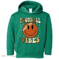 Football Vibes Smile Face Retro Toddler Hoodie thumb 0