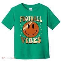 Football Vibes Smile Face Retro Toddler T-Shirt thumb 0
