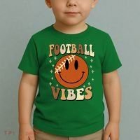 Football Vibes Smile Face Retro Toddler T-Shirt thumb 2