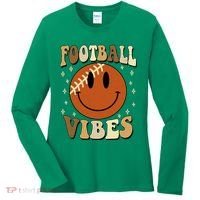 Football Vibes Smile Face Retro Women's Long Sleeve Shirt thumb 0