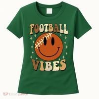 Football Vibes Smile Face Retro Women's T-Shirt thumb 0