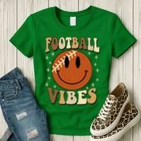 Football Vibes Smile Face Retro Women's T-Shirt thumb 3