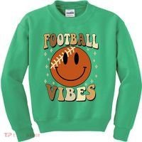 Football Vibes Smile Face Retro Kids Sweatshirt thumb 0