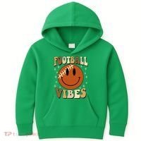 Football Vibes Smile Face Retro Kids Hoodie thumb 0
