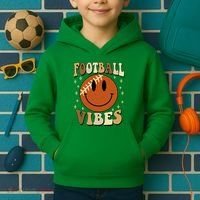 Football Vibes Smile Face Retro Kids Hoodie thumb 2
