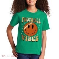 Football Vibes Smile Face Retro Kids T-Shirt thumb 2