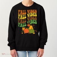 Fall Vibes Season Retro Pumpkin Women's Sweatshirt thumb 0