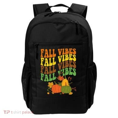 Fall Vibes Season Retro Pumpkin Backpack