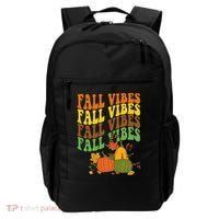 Fall Vibes Season Retro Pumpkin Backpack thumb 0