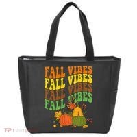 Fall Vibes Season Retro Pumpkin Tote Bag thumb 0