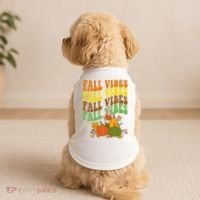 Fall Vibes Season Retro Pumpkin Doggie Tank thumb 2
