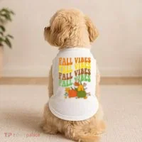 Fall Vibes Season Retro Pumpkin Doggie Tank thumb 2