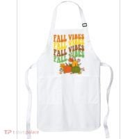 Fall Vibes Season Retro Pumpkin Apron thumb 0