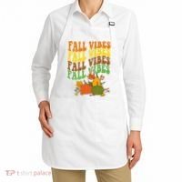 Fall Vibes Season Retro Pumpkin Apron thumb 2