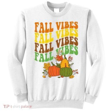 Fall Vibes Season Retro Pumpkin Sweatshirt