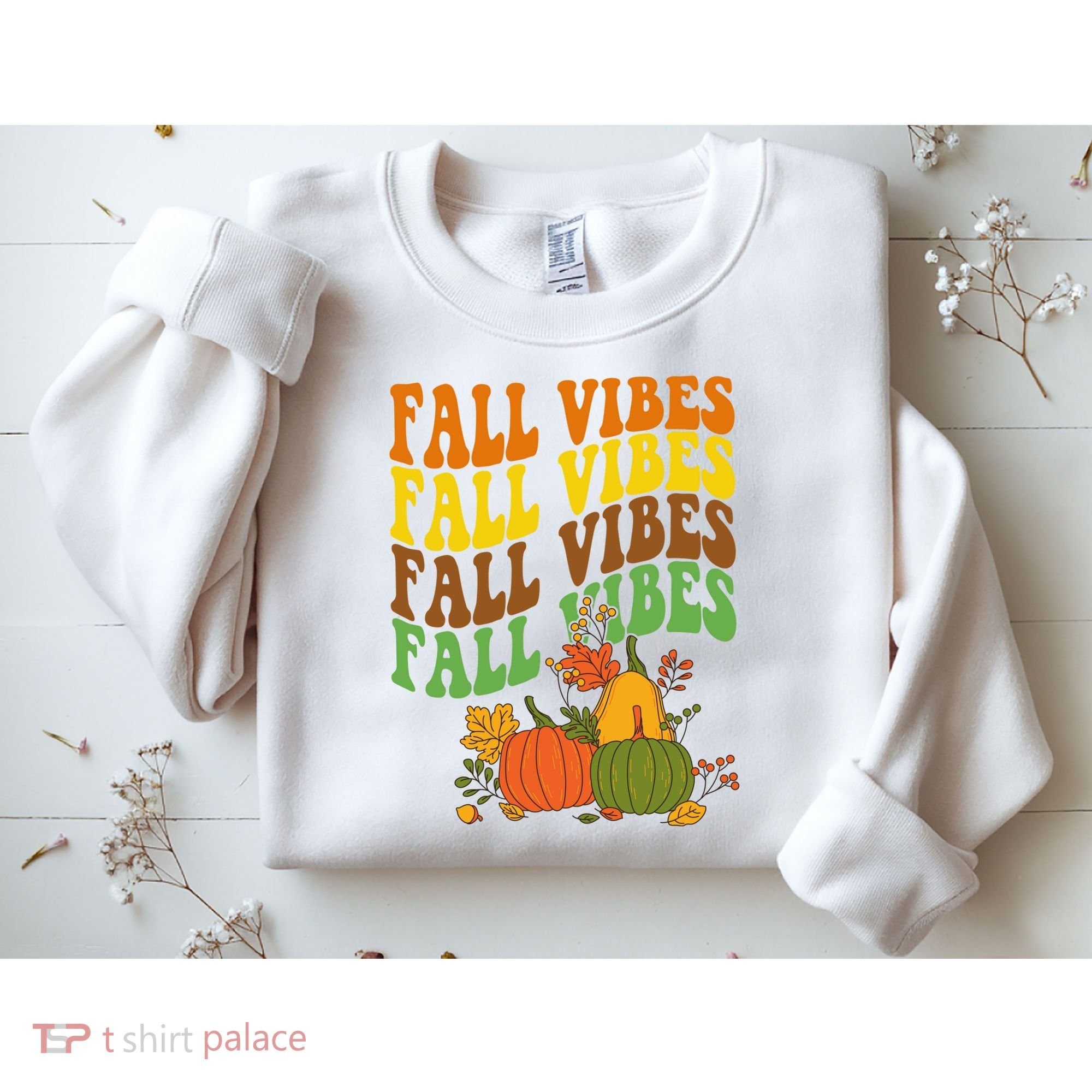 Fall Vibes Season Retro Pumpkin Sweatshirt