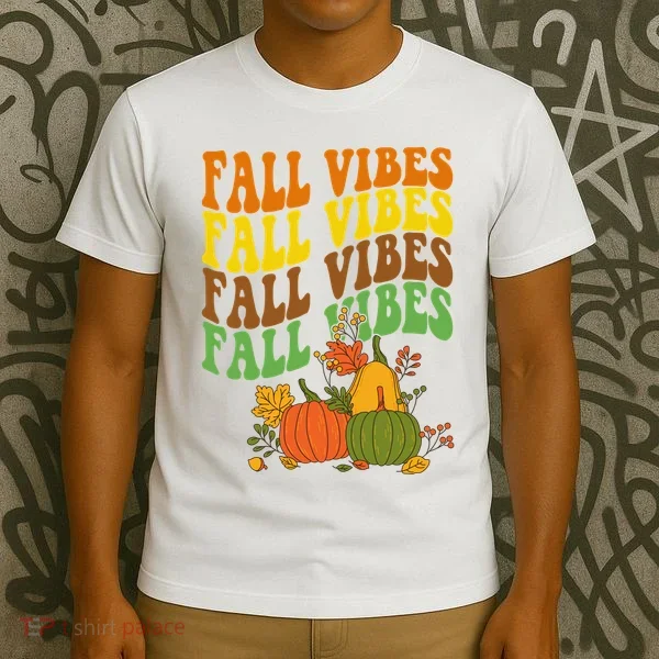 Fall Vibes Season Retro Pumpkin T-Shirt