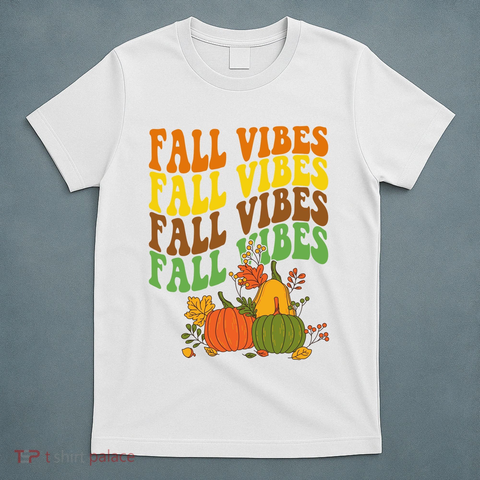 Fall Vibes Season Retro Pumpkin T-Shirt