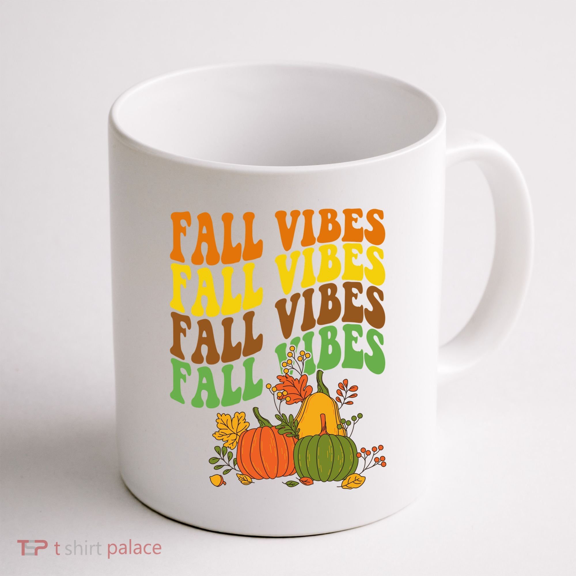 Fall Vibes Season Retro Pumpkin Coffee Mug