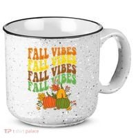 Fall Vibes Season Retro Pumpkin 15oz Campfire Ceramic Mug thumb 0