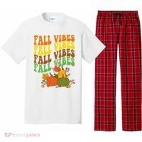Fall Vibes Season Retro Pumpkin Pajama Set thumb 0