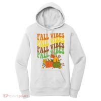 Fall Vibes Season Retro Pumpkin Women's Hoodie thumb 0