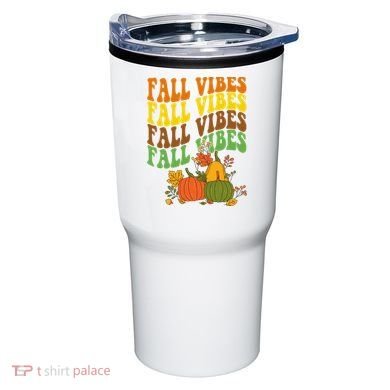 Fall Vibes Season Retro Pumpkin Tumbler